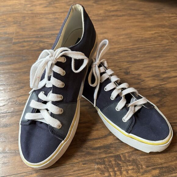 Polo Ralph Lauren Cantor Low Canvas Shoe Men's Size 11.5D Blue - Picture 1 of 13